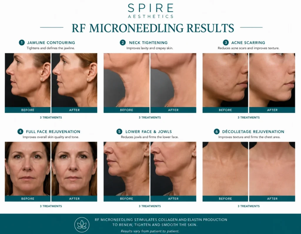 RF Microneedling Skin tightening Marlow results
